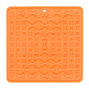 Riley & Rex Alfombrilla Cuadrada Naranja de Alimentacion Lenta 7.25″